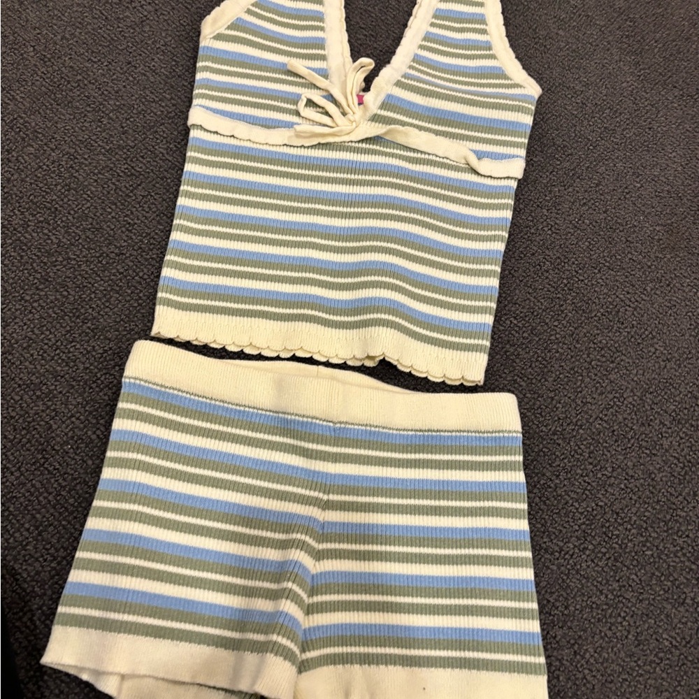 Striped Knit Set